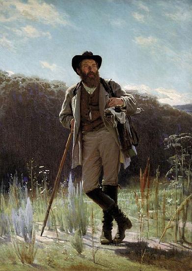 Ivan Nikolaevich Kramskoi Portrait of the painter Ivan Shishkin Sweden oil painting art